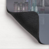 New York Skyline Night Reflections Mousepad (Ecke)