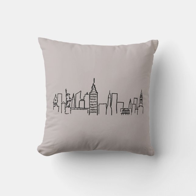New York Skyline Pillow Kissen (Vorderseite)