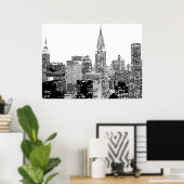 New York Skyline Poster (Heimbüro)