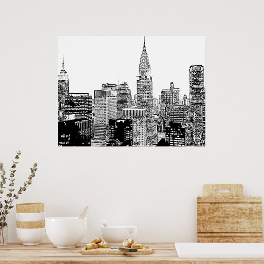 New York Skyline Poster (Küche)