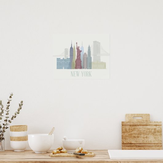 New York Skyline Poster (Küche)