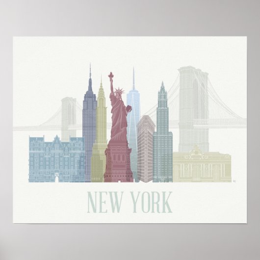 New York Skyline Poster (Vorne)