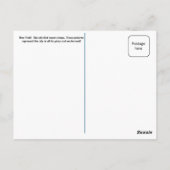 New York Skyline Postkarte (Rückseite)