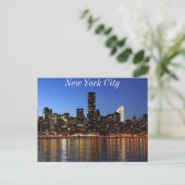 New York Skyline Postkarte (Stehend Vorderseite)