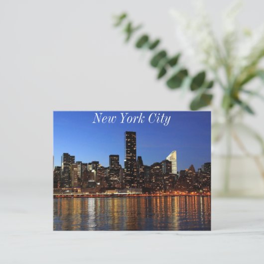 New York Skyline Postkarte (Stehend Vorderseite)