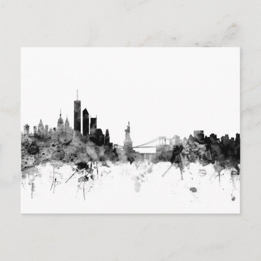 New York Skyline Postkarte (Vorderseite)