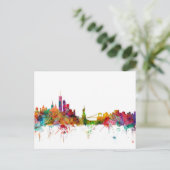 New York Skyline Postkarte (Stehend Vorderseite)
