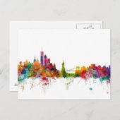 New York Skyline Postkarte (Vorne/Hinten)