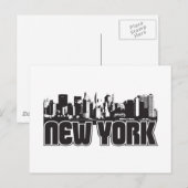 New York Skyline Postkarte (Vorne/Hinten)
