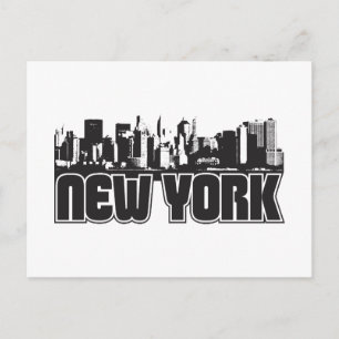 New York Skyline Postkarte