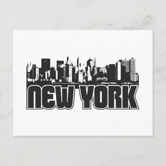 New York Skyline Postkarte (Vorderseite)