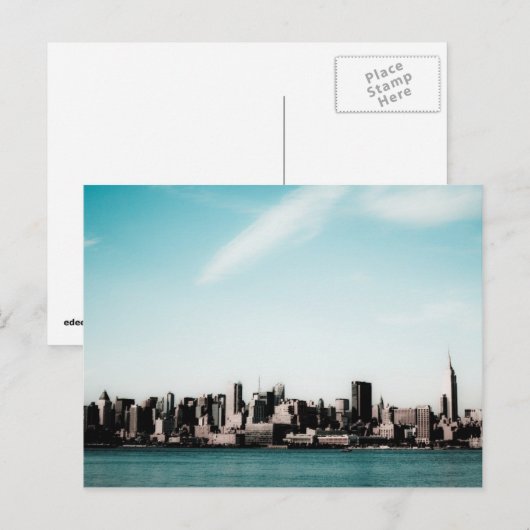 New York Skyline Postkarte (Vorne/Hinten)