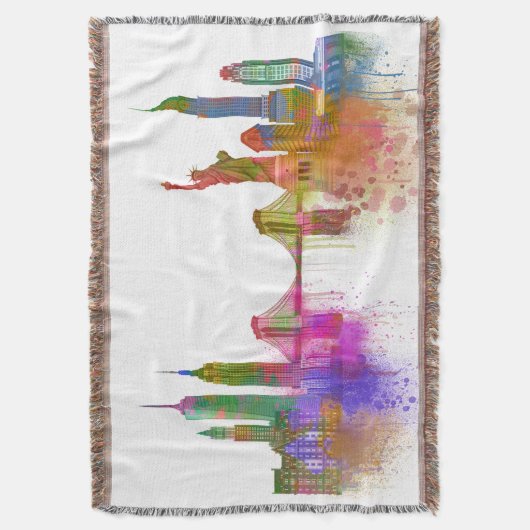 New York Skyline - Rainbow Decke (Vorderseite Vertikal)