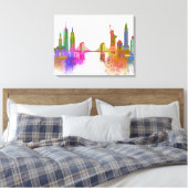New York Skyline - Rainbow Leinwanddruck (Insitu (Schlafzimmer))