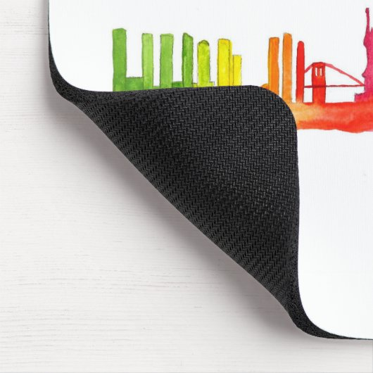 New York skyline Rainbow NYC modern Mousepad (Ecke)