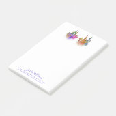 New York Skyline - Rainbow Post-it Klebezettel (angewinkelt)