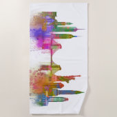 New York Skyline - Rainbow Strandtuch (Vorderseite)