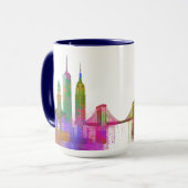New York Skyline - Rainbow Tasse (Vorderseite Links)