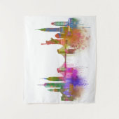 New York Skyline - Rainbow Wandteppich (Vorderseite)