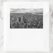 New York Skyline Rechteckiger Aufkleber (Tasche)