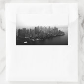 New York Skyline Rechteckiger Aufkleber (Tasche)