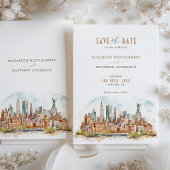 New York Skyline Rett-the-Date Einladung