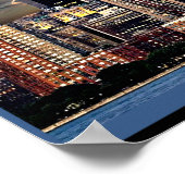 New York Skyline, Sailboat auf dem Hudson River Poster (Ecke)