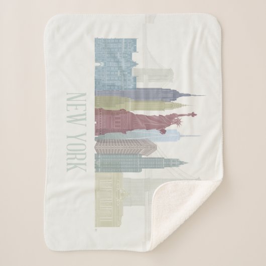 New York Skyline Sherpadecke (Vorderseite)