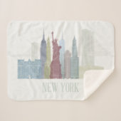 New York Skyline Sherpadecke (Vorderseite (Horizontal))