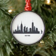 New York Skyline Silhouette Black Elegante America
