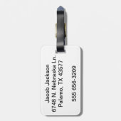 New York Skyline Silhouette Gepäckanhänger (Rückseite vertikal)