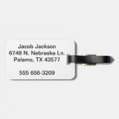 New York Skyline Silhouette Gepäckanhänger (Rückseite horizontal)