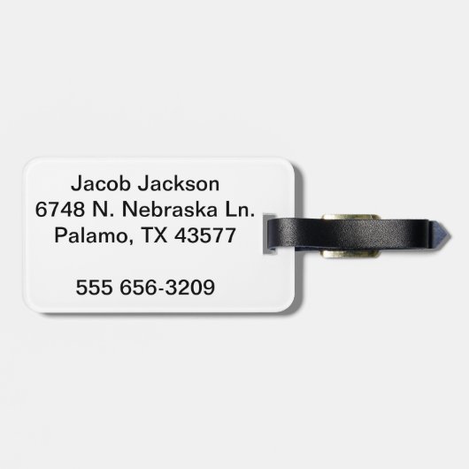 New York Skyline Silhouette Gepäckanhänger (Rückseite horizontal)