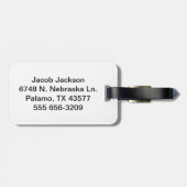 New York Skyline Silhouette in Imitate Gold Glitze Gepäckanhänger (Rückseite horizontal)