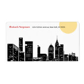 New York Skyline Silhouette Label (Vorne)