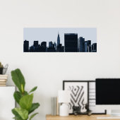 New York Skyline Silhouette Poster (Heimbüro)
