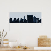 New York Skyline Silhouette Poster (Küche)