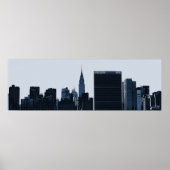 New York Skyline Silhouette Poster (Vorne)