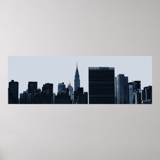 New York Skyline Silhouette Poster (Vorne)