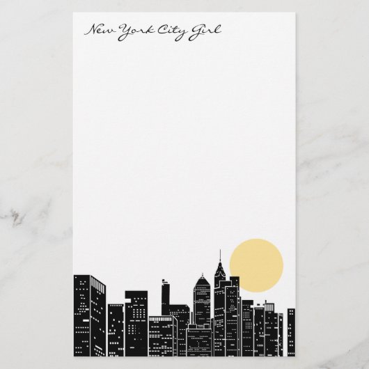 New York Skyline Stationery Briefpapier (Vorderseite)