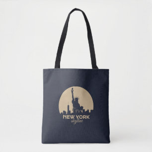New York Skyline Statue of Liberty Minimalistisch Tasche