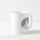 New York Skyline Statue of Liberty Silhouette Kaffeetasse (VorderseiteRechts)