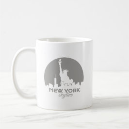 New York Skyline Statue of Liberty Silhouette Kaffeetasse