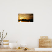 New York Skyline Sunset Poster (Küche)