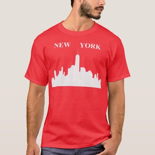 New York Skyline T - Shirt - Mens (Vorderseite)