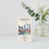 New York Skyline Template Business Card Visitenkarte (Stehend Vorderseite)