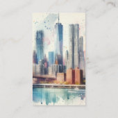 New York Skyline Template Business Card Visitenkarte (Rückseite)