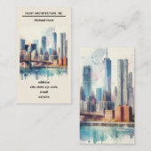 New York Skyline Template Business Card Visitenkarte (Vorne/Hinten)