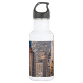 New York Skyline und der Manhattan Hudson River Edelstahlflasche (Vorderseite)