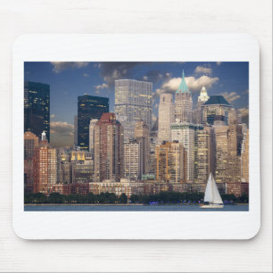 New York Skyline und der Manhattan Hudson River Mousepad